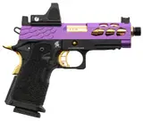 Pistola Lancer Tactical Stryk Hi-Capa 4.3 Violeta/Dorado + RMR – Gas miniatura 4