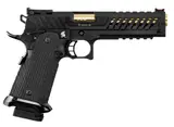 Pistola Lancer Tactical LTX6 Negro/Dorado Knightshade – Gas miniatura 5