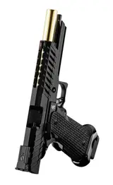 Pistola Lancer Tactical LTX6 Negro/Dorado Knightshade – Gas miniatura 8
