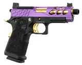 Pistola Lancer Tactical Stryk Hi-Capa 4.3 Violeta/Dorado – Gas miniatura 3