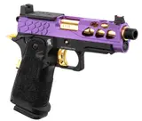 Pistola Lancer Tactical Stryk Hi-Capa 4.3 Violeta/Dorado – Gas miniatura 6