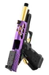 Pistola Lancer Tactical Stryk Hi-Capa 4.3 Violeta/Dorado – Gas miniatura 8
