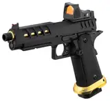 Pistola Lancer Tactical HERACLES Hi-Capa 5.1 Negro/Dorado RMR – Gas miniatura 4