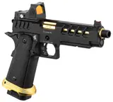 Pistola Lancer Tactical HERACLES Hi-Capa 5.1 Negro/Dorado RMR – Gas miniatura 6