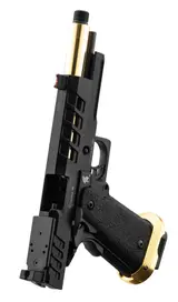 Pistola Lancer Tactical HERACLES Hi-Capa 5.1 Negro/Dorado RMR – Gas miniatura 8