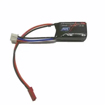 Bateria ASG HPA 7,4V 250mAh 20C LI-PO JST