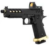 Pistola Lancer Tactical HERACLES Hi-Capa 5.1 Negro/Dorado RMR – Gas miniatura 1