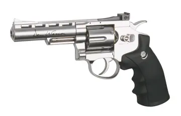 Revólver CO₂ Dan Wesson Plata 4''